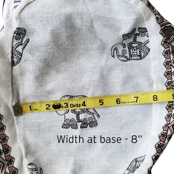 Boho Elephant Crossbody Cotton Purse Made in Thailand 100% Cotton Comfy Bag - Picture 14 of 16